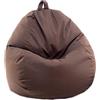 Highdi Pouf Poltrona Sacco, Bambini & Adulti Bean Bag Fodera per Sacco di Fagioli per Decorazione della Soggiorno Camera Giardino Salotto Balcone, Senza Ripieno (caffè,80x90cm)