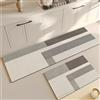 Highdi Tappeto Cucina Antiscivolo Tappeto Passatoia Cucina Lavabile Moderno Tappeto da Cucina Lungo Tappeti Runner Tappeto Corridoio per Ingresso Soggiorno Bagno (45x120cm,Grigio)