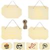 Jinsion Cartello in Legno Spazi Vuoti per Fai da te 12 Pcs-Cartelli in Legno da | Appendere da Decorare,Pannello Targhette Legno,Decorazioni Pannelli Sagome Legno Tavolette Lavoretti,Pirografia, Dipingere