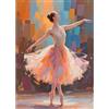JICFDAO Fai da te 5D Diamond Painting Balletto 30 x 40 cm Pittura con i numeri, Ballerina Diamante Painting da donna, set per adulti, mosaico, set fai da te, decorazione per la casa, per camera da