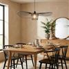 B·LED BARCELONA LED BARCELONA LED Lampada a Sospensione Nera a Forma di Cappello, Stile Pamela Ø60cm, Design Elegante Francese, Ideale per Soggiorno, Sala da Pranzo, Ufficio, Hotel, Camera e Scale