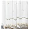 MIRTIKA Tende traslucide ricamate | Tende moderne per soggiorno e camera da letto, eleganti e lavabili con occhielli metallici, 200 x 270 cm (1 pannello), margherite