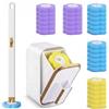 Dexpally Scopino WC Usa e Getta Spazzola WC Monouso con 30 Testine di Ricambio per Lavandini e Vasche da Bagno