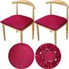 YINGAYOU Copri Seduta Sedie Copertura Cuscino Sedia Coprisedie da Pranzo Tessuti di Lusso in Velluto, Elastici Vestibilità Perfetta Morbidi e Bellissimi Lavabili Resistenti Alla Polvere (2, Bordeaux)