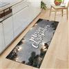Highdi Tappeto Cucina Antiscivolo Lavabile Stampe Natalizie alla Moda Tappeto Passatoia Cucina Tappeto da Cucina Lungo Tappeti Runner Tappeto Corridoio per Ingresso (60 * 180cm,Natale)