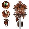 YUZINO Orologio a cucù, realizzato a mano in legno con uccello funzionante, orologio da parete con controllo del volume, orologio da parete tradizionale al quarzo antico per soggiorno, cucina, bar