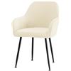 Highdi Coprisedie con Schienale 1/2/4/6 Pezzi Flanella Jacquard Copripoltrona Elasticizzato Ufficio Coprisedia con Braccioli Fodera per Sedia Poltroncina Sala Pranzo (Beige,4 Pezzi)