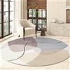 Highdi Tappeto Rotondo Salotto, Morbido Moderno Linea Minimalista Tappetini Antiscivolo Tappeto per Bambini Cameretta Cucina Casa Zona Balcone Tappet Tavolino (140cm,Artistico)