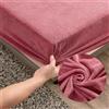Highdi Lenzuola Matrimoniali con Angoli in Velluto 200x220 cm, Highdi Rosa Lenzuolo Sotto con Angoli Inverno Elasticizzato Flanella Caldo Lenzuola Microfibra- Ideale per Letti Matrimoniali