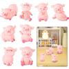 TaimeiMao Piccoli Maialini Portafortuna 8 Pezzi, Ornamento Figurine Maialini Portafortuna, Maialino Miniatura, Maialino Rosa per Anno Nuovo, Decorazione Torta Maiale, per Capodanno, Nozze, Compleanno