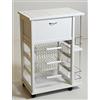 Liberoshopping Carrello portafrutta Vesuvio con Portapane bottigliera (Bianco)