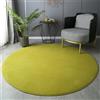 Highdi Tappeto Rotondo Salotto Cameretta Tinta Unita Pelo Corto Tappeto Moderno Morbido Antiscivolo Tappeti Tappeti per Bambini Cucina Balcone Tappet Tavolino (120cm,Verde)