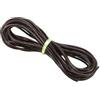 PATIKIL Cordino in Pelle Intrecciata Rotonda, 4mm Cordoncino in Pelle Piatto Piegata Corda di Cuoio per Artigianato, Creazione Gioielli, Collane, Bracciali, Marrone Scuro(11ft)