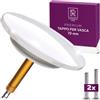 M. ROSENFELD HOME Tappo Vasca Universale Ø 72 Premium, Tappo per Vasca da Bagno in Ottone con Doppia Guarnizione, Chiusura per Tutte le Vasche da Bagno, Bianco