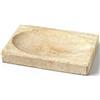 EXCHUES Portasapone in marmo per doccia, portasapone in pietra, supporto per saponetta naturale, accessorio da bagno in marmo (travertino beige)