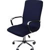 Highdi Coprisedia Ufficio Elasticizzato Coprisedie Gaming, Fodere Coprisedia Girevole Ufficio Universale Lavabil, Coprisedia da Computer con braccioli per Sedia da Ufficio (Blu Navy,M)