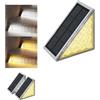 Hliloy Luci a energia solare per esterni, impermeabili, IP67, accensione automatica per gradini, scale, decorazione da cortile (luce calda, 1 pezzo)