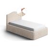 PAULATO - Vestiletto Singolo in Velluto Tinta Unita, Tessuto Bielastico Antigraffio Lavabile in Lavatrice, Certificato OEKO-TEX Standard - Made in Italy - Avorio