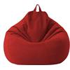 Highdi Pouf Poltrona Sacco, Adulti & Bambini Bean Bag Fodera per Sacco di Fagioli per Decorazione della Soggiorno Camera Giardino Salotto Balcone, Senza Ripieno (100x120cm,Rosso)