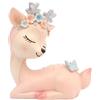 Spldsun Mini Statuette di Cervo, 3D in Resina Decorazioni per Cervi, Statuetta Natalizia a Forma di Renna, Adatto per Decorazioni da Tavolo, Compleanno, Festa di Natale (Rosa)