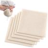 Lunza 10 Pezzi Garza Alimentare per Filtrare Riutilizzabile e Lavabile Filtrante per Alimenti 50 x 50cm in Cotone e Lino Naturale Panno per Formaggio con Orlatura Rinforzata per Formaggio, Succhi e Tofu