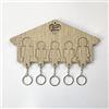 Fitwish Portachiavi in Legno Coppia a forma di Casa - Idea Regalo perfetto per Lui e Lei - Idea Regalo Natale e San Valentino - Ideale per decorare la vostra Casa (5 Posti Legno)