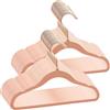 ABHENG Grucce in Velluto per Bambini, 50 Pezzi, Salvaspazio, Antiscivolo, Morbido, Gancio Girevole a 360°, per cappotto, abito, pantaloni, giacca, 30 x 0,6 x 20,5 cm (L x B x H), Nero, AFY0350P