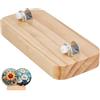 Generic Espositore per piatti, base in legno, 15 x 7 cm, con caratteristica decorativa, vetro colorato con struttura robusta, accessorio per la casa per armadietti da lavoro, accessori eleganti per galleria