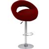 Generic Rotondo Copri Sgabelli Alto con Schienale Cavo 4/2/6 Pezzi, Girevoli Coprisgabello da Bar Lavabile, Elasticizzato Coprisedie Fodere per Sgabelli Rotondi da Bar(Burgundy,1PCS)