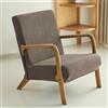 Highdi Copripoltrona Elasticizzato in Jacquard a Righe, Coprisedie Accent Lavabili per Soggiorno e Camera da Letto, per Poltrona Relax/Sedia a Dondolo con Braccioli in Legno (Marrone)