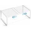YushengTai Mensole regolabili per armadio, mensole espandibili, mensole per armadi, armadi, armadi, cucina, bagno, larghezza 35 cm, altezza 22 cm, lunghezza regolabile 27-38 cm (Bianco)