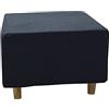 Highdi Copri Pouf Quadrato Elasticizzato, Spandex Copertura Dell'Ottomano Tinta Unita Copri Poggiapiedi Poltrona per Soggiorno, Morbido Lavabile Fodere per Sgabello (S,jacquard blu scuro)