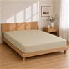 Homebliss Lenzuolo con Angoli Microfibra 160x190+25 - Sottolenzuolo Beige