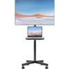 Suptek Supporto per TV con Ruote, LCD/LED da 21 a 60 Pollici, Carrello con Vassoio, Regolabile in Altezza, Fino a 35 kg, VESA 400 x 400 mm