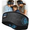 MUSICOZY Cuffie per Dormire, Fascia Wireless Ultra-Morbida Bluetooth per Chi Dorme di Lato, con 14H di Riproduzione e Bluetooth 5.4, Cuffie Maschera per Dormire Musicale 4-in-1