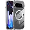 Fitudoos Cover per Google Pixel 10/10 Pro, Compatibile Con MagSafe, Custodia protettiva antiurto per cellulare, anti-ingiallimento, anti-olio e anti-graffio Cover - Trasparente