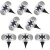 Caldarax 8 Pezzi Luci Solari da Giardino Esterno, 8 LEDs Lampade Solare da Terra IP65 Impermeabile, Faretti Sepolta Solari a da Esterno, per Patio, Piscina, Vialetto, Marciapiede, Prato(Bianco Freddo)