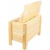 STOLMAK Cassapanca Da Giardino In Legno 80x52x40 cm 166 L Pino Massello Naturale Box Porta Cuscini Contenitore Da Esterno Cassapanca Portaoggetti Giardino