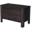 STOLMAK Cassapanca Da Giardino In Legno 80x52x40 cm 166 L Pino Massello Nero Box Porta Cuscini Contenitore Da Esterno Cassapanca Portaoggetti Giardino
