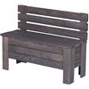 STOLMAK Cassapanca Giardino 71x54x29 cm Grigio 111 L Legno Di Pino Massello Box Cuscini Esterno Baule Portaoggetti Per Mobili Outdoor