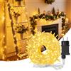 Hoteril Luci Natale Esterno, 33M 300 LEDs Luci Albero di Natale Impermeabile, Lucine da Esterno Giardino per Adatto a Giardino, Feste, Natale, Natalizie Albero, Nozze (Bianco caldo)
