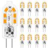 Jewan Lampadine LED G4, 12 Pezzi 2W Lampadina LED G4, Equivalente 20W Lampada Alogena, Bianco Caldo 3000K 200LM G4 LED Risparmio Protezione Occhi Angolo a fascio 360 ° Non Dimmerabile Nessun Sfarfallio