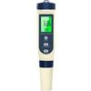 Pious Misuratore ph, pH/TDS/EC/Salinità/Termometro 5 in 1 con Display LCD, Misuratore Ph Acqua alta Sensibilità, Compensazione Automatica della Temperatura, Adatto per Coltura Idroponica, Piscina