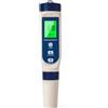 Pious Misuratore pH Acqua 5 in 1, pHmetro Digitale pH/TDS/EC/Salinità/Temperatura, Compensazione Automatica della Temperatura, LCD Retroilluminato. Per Piscina, Acquari, Idrocoltura