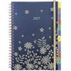 YHH Agenda Settimanale 2027 A5, Spirale, Layout Verticale con Orario 7-20, Divisori Mensili, Tasca Interna, Chiusura Elastica, Gennaio-Dicembre 2027, per Scuola, Lavoro e Famiglia, Multilingue
