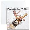 UNMOT Biglietto di auguri per 65° compleanno, 14,5 x 14,5 cm, con busta