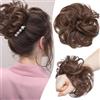 Rich Choices Elastici per capelli disordinati, extension chignon, ricci e ondulati, marrone naturale