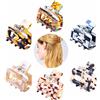 Kavya Pinze Per Capelli, 6 Pezzi Mollette per Capelli Donna Tartarugato Piccoli, Pinza per Capelli Quadrato Antiscivolo, mini Clip Ciappo per Capelli Leopardato per Donne e Ragazze