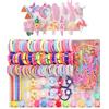 OIXEYA Set 1124 Pezzi Fiore Elastici Capelli Bambina e Fermagli per Capelli Colorati, Accessori Capelli Bambina e Donna, Mollette Senza Danni per Capelli Fini