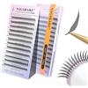 NAGARAKU Anime Ciglia 240 Fans Effetto Spiky Sguardo Definito Ciglia Monopezzo Preformate Look Manga Nessuna Caduta Ultra Leggere Base Piatta Applicazione Facile Senza Gel Fissante (Comic 0.07 C 13mm)